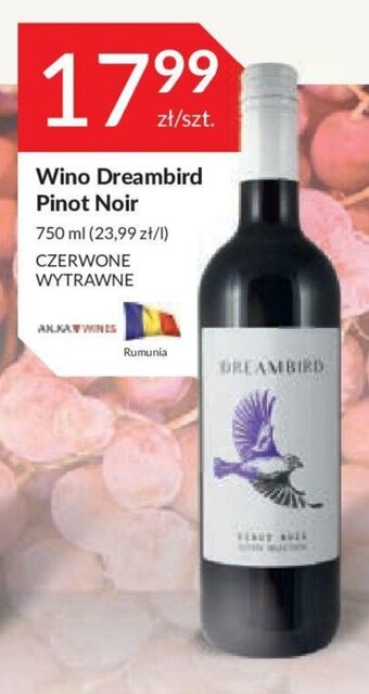 Stokrotka Wino Dreambird Pinot Noir 750ml oferta