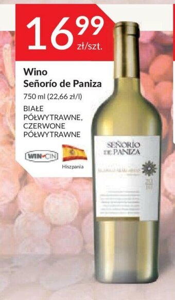 Stokrotka Wino Senorio de Paniza 750ml oferta