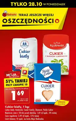 Biedronka Cukier biały 1kg oferta