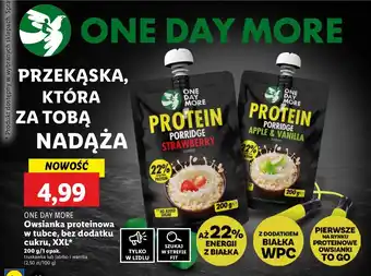 Lidl Owsianka proteinowa jabłko i wanilia One Day More oferta