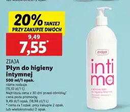 Lidl Kremowy płyn do higieny intymnej z kwasem mlekowym Ziaja Intima oferta