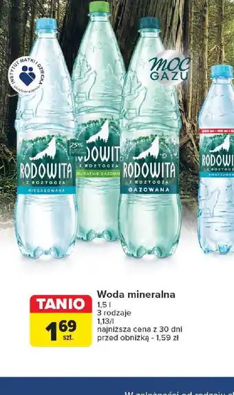 Carrefour Woda mineralna Rodowita oferta