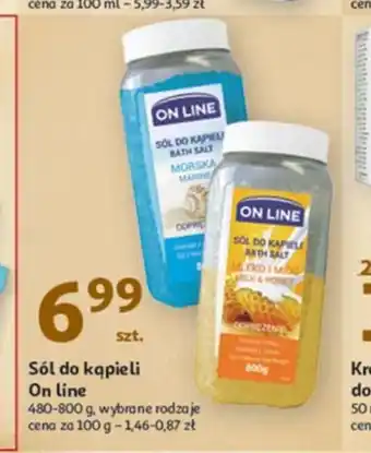 Auchan Sól do kąpieli On line 480-800g oferta