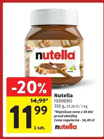 Intermarche Krem czekoladowo-orzechowy Nutella oferta