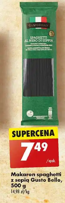 Biedronka Makaron spaghetti al nero di seppia Gustobello oferta