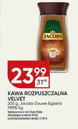 Chata Polska Jacobs Velvet Crema Kawa rozpuszczalna 200 g oferta
