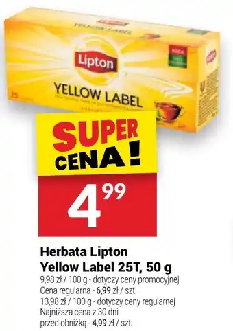 Twój Market Herbata Lipton Yellow Label 25T oferta