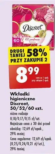 Biedronka Wkładki normal no perfume Discreet oferta