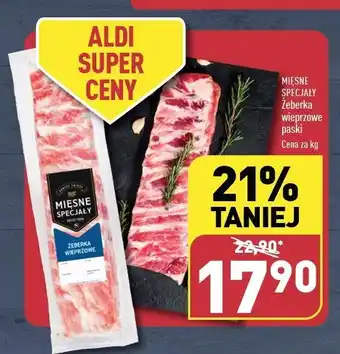 ALDI Żeberka wieprzowe ekstra mięsne 1 SZT 1 KG oferta