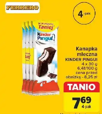 Carrefour Baton mleczny Kinder pingui oferta