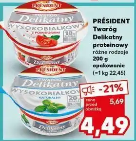 Kaufland Twaróg wysokobiałkowy naturalny President oferta