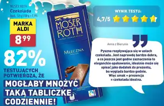 ALDI Czekolada Moser Roth oferta