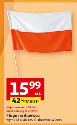 Flaga narodowa 120 cm na drzewcu