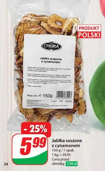 Dino Jabłka suszone z cynamonem oferta