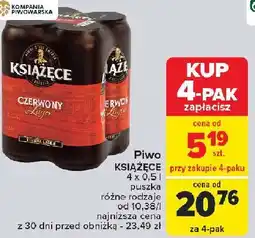Carrefour Piwo Książęce Czerwony Lager oferta
