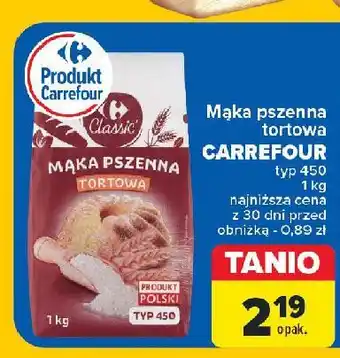 Carrefour Mąka tortowa pszenna typ 450 Carrefour oferta