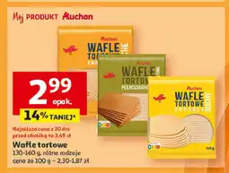 Auchan Wafle tortowe pełnoziarniste Auchan oferta