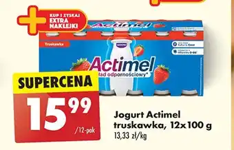 Biedronka Jogurt truskawka Danone actimel oferta