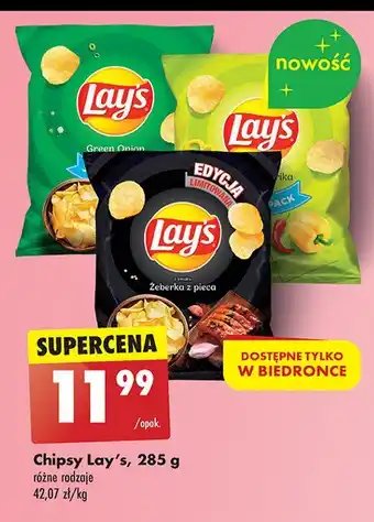 Biedronka Chipsy żeberka z pieca Lay's oferta