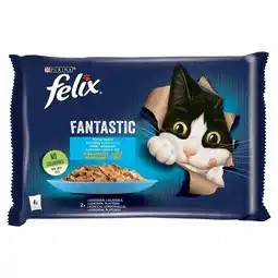 Maxi Zoo Felix Fantastic Karma dla kotów rybne smaki w galaretce 340 g (4 x 85 g) oferta
