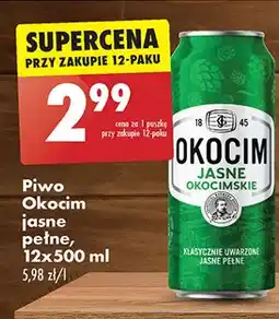 Biedronka Piwo Okocim Jasne Okocimskie oferta