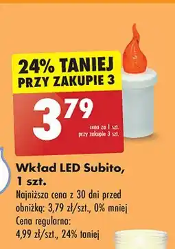 Biedronka Wkład led s5 50 dni czerwony Subito oferta