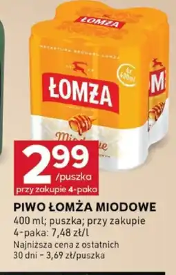 Piwo Łomża miodowe
