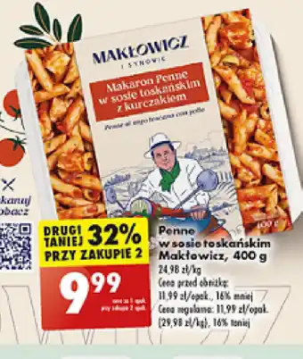 Biedronka Makaron Penne w sosie toskańskim z kurczakiem Makłowicz oferta