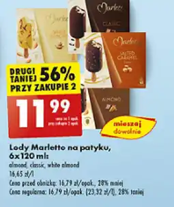 Biedronka Lody Marletto na patyku oferta