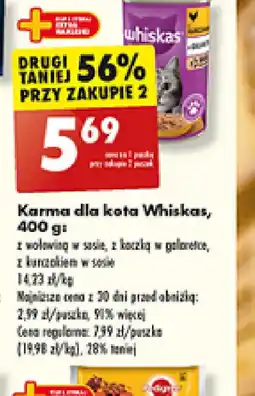 Biedronka Karma dla kota Whiskas oferta