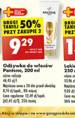 Biedronka Odżywka do włosów Pantene oferta
