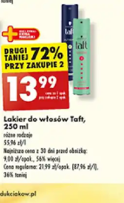 Biedronka Lakier do włosów Taft oferta