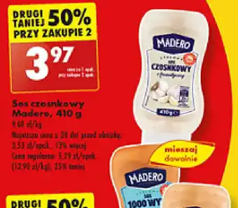 Biedronka Sos czosnkowy Madero oferta