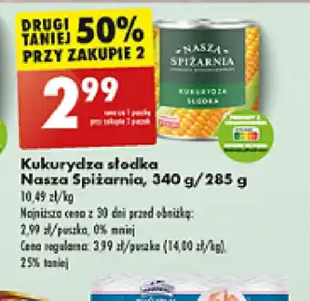 Biedronka Kukurydza słodka Nasza Spiżarnia oferta