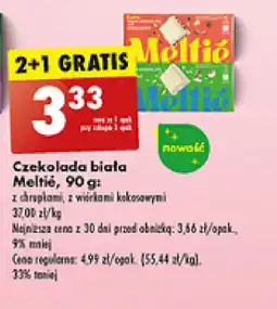 Biedronka Czekolada biała Meltio oferta