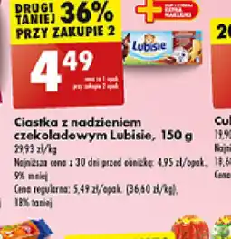 Biedronka Ciasteczka z nadzieniem czekoladowym Lubisie oferta