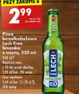 Biedronka Piwo bezalkoholowe Lech Free limonka z miętą oferta