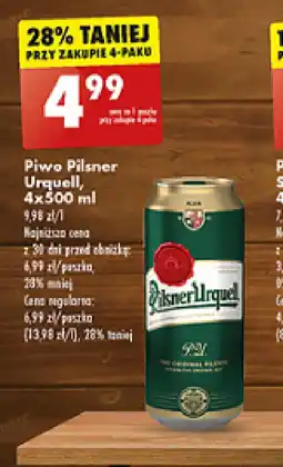 Biedronka Piwo Pilsner Urquell oferta