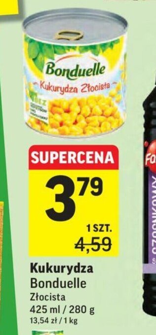 Intermarche Kukurydza Bonduelle 425ml oferta