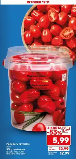 Kaufland Pomidory rzymskie mini 500g oferta