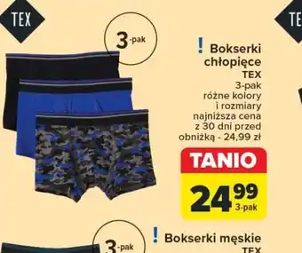 Carrefour Bokserki chłopięce TEX oferta