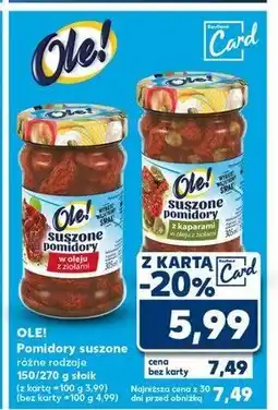 Kaufland Pomidory suszone z kaparami w oleju z ziołami Ole! oferta
