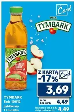 Kaufland Sok jabłkowy 100% Tymbark 1936 oferta
