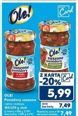 Kaufland Pomidory suszone z kaparami w oleju ziołami Ole! oferta