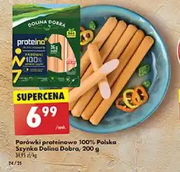 Biedronka Parówki proteinowe Dolina Dobra oferta
