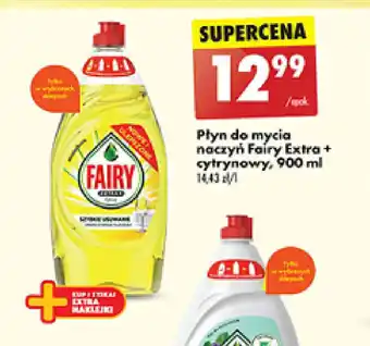 Biedronka Płyn do mycia naczyń Fairy Extra + cytrynowy oferta