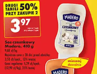 Biedronka Sos czosnkowy Madero oferta