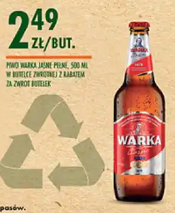 Biedronka Piwo Warka jasne pełne oferta
