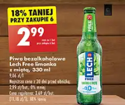 Biedronka Piwo bezalkoholowe Lech Free limonka z miętą oferta