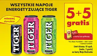 Biedronka Wszystkie napoje energetyzujące Tiger oferta